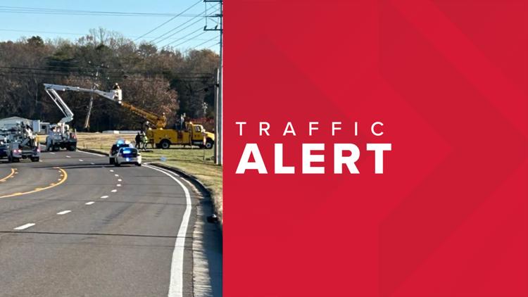 ACSO: Andersonville Highway at Joe Owen Road closed after crash knocks down power lines
