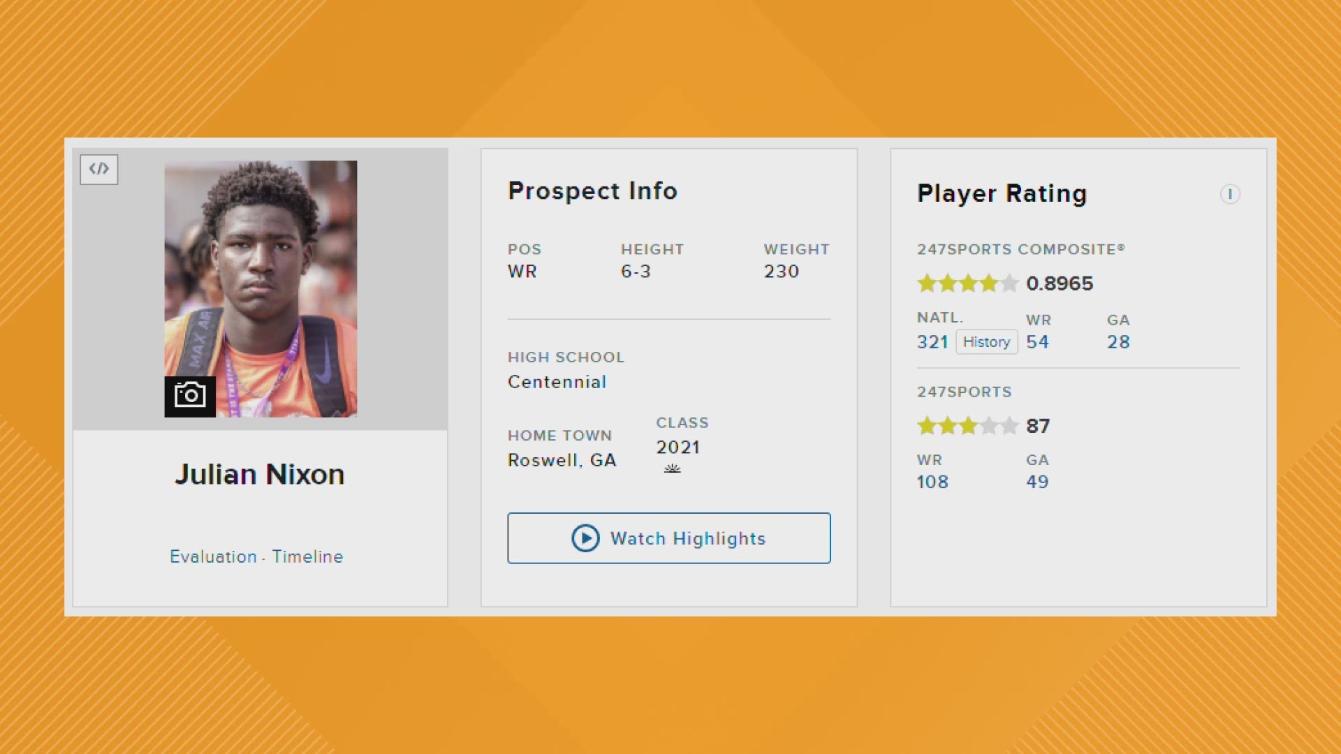 Tennessee adds wide receiver Julian Nixon during the early signing period.