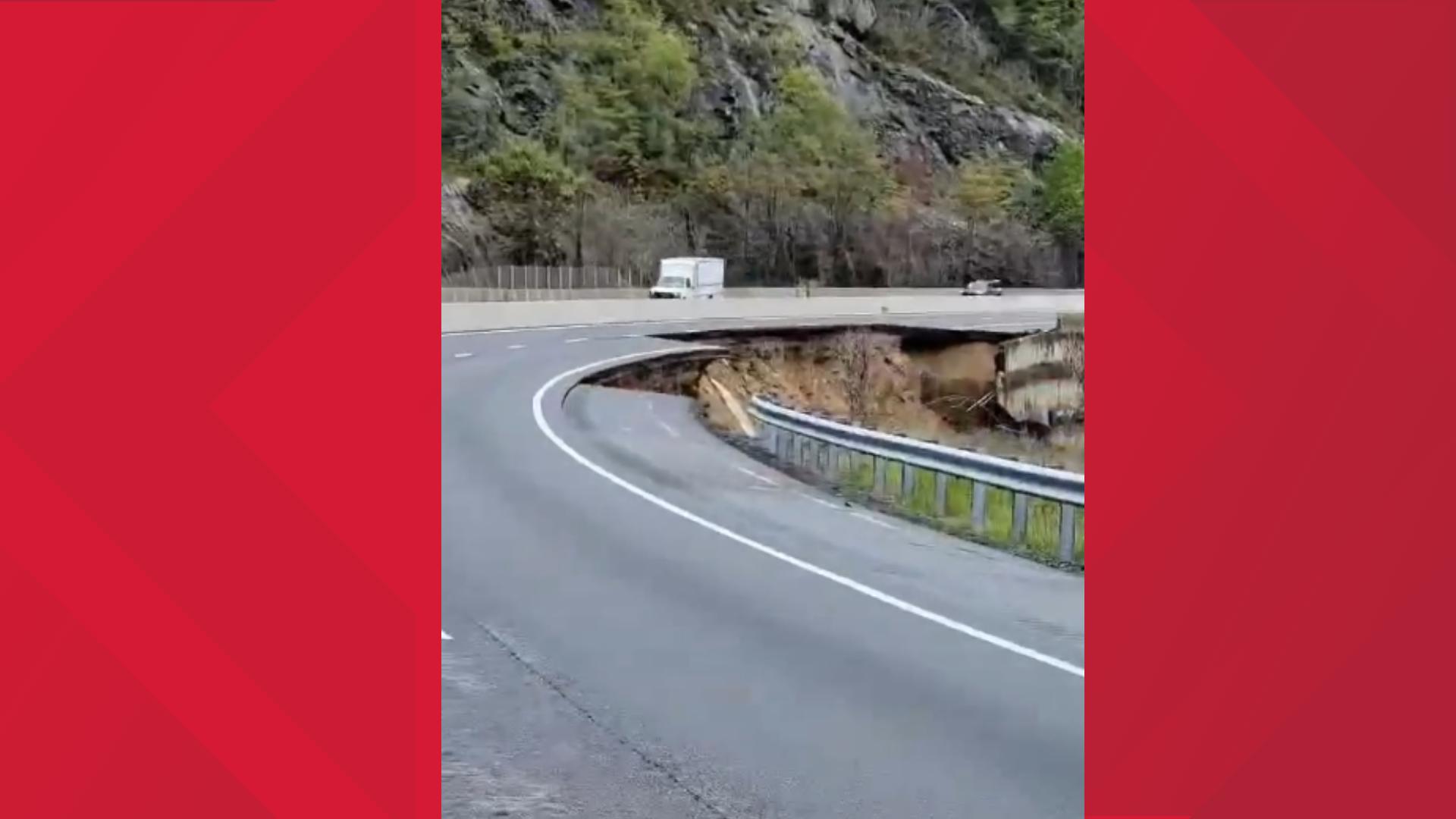 I-40 closed in Tennessee and North Carolina after Helene flooding ...