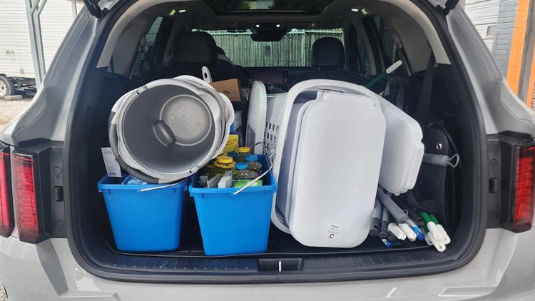 Primrose School preschoolers collect around 100 cleaning items to donate and help address homelessness