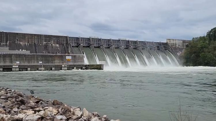 Douglas and Watauga dams releasing increased volumes of water; Tennessee River area not expected to reach flood stage