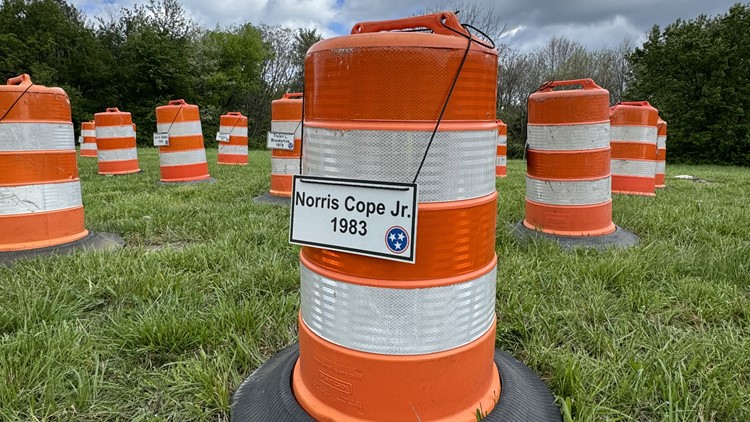 TDOT honors Work Zone Awareness Week with 113 barrels for workers killed on the job