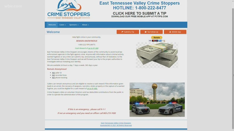 KPD: Programa de Crime Stoppers del Este de Tennessee permite compartir informaci&oacute;n con la polic&iacute;a de manera an&oacute;nima