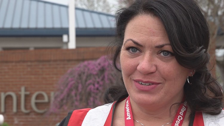 American Red Cross volunteer helping people impacted by Sevier County wildfires after escaping house fire as a teenager