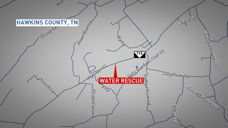 Hawkins County Rescue Squad rescues children from school bus stranded in floodwaters