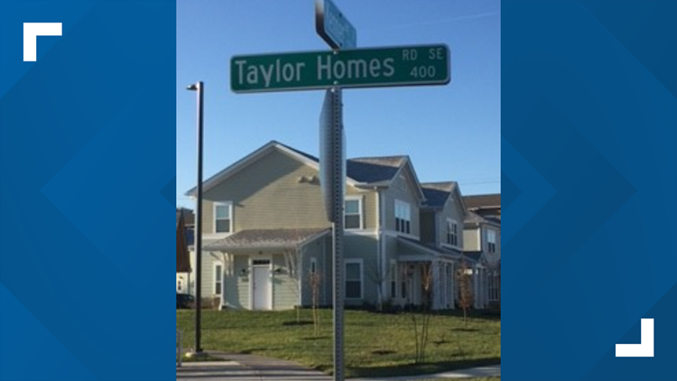New Knoxville street sign honors families that lived in Taylor homes before losing property New Knoxville street sign honors families that lived in Taylor homes before losing property