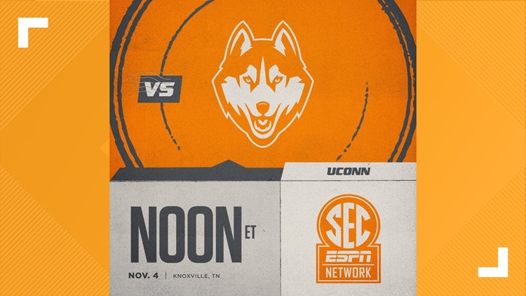 Kickoff time for Tennessee vs. Connecticut announced