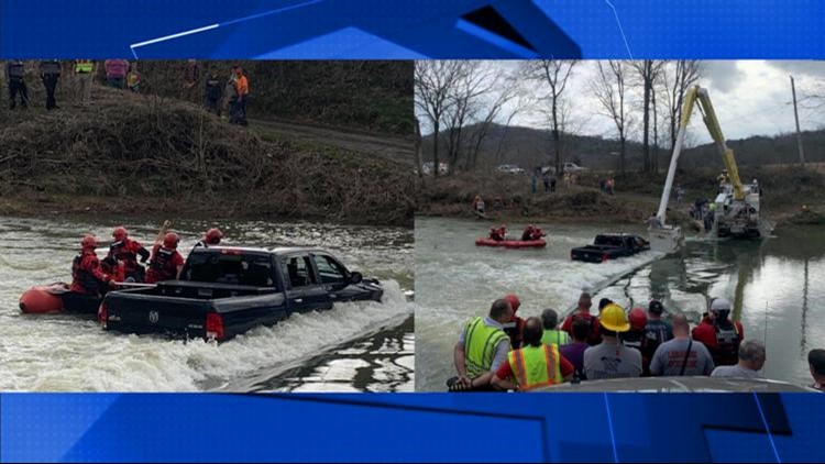 4 adults, 1 infant rescued from truck submerged in water in DeKalb County