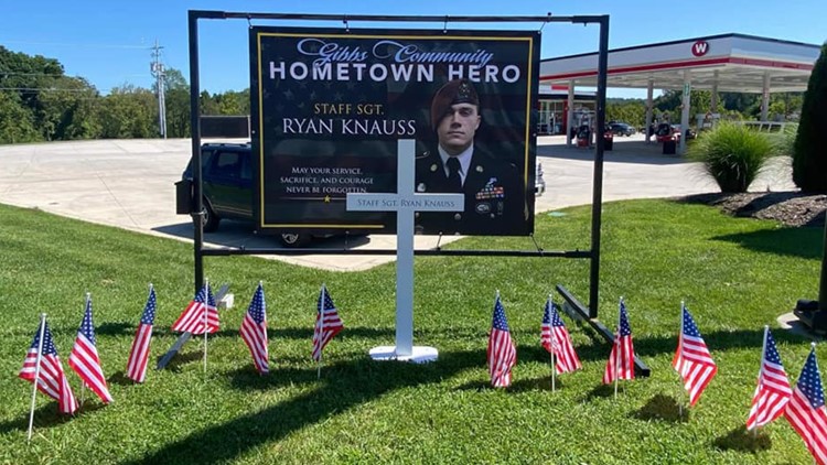 Small memorial for fallen servicemember from East Tennessee created, everyone welcome to visit