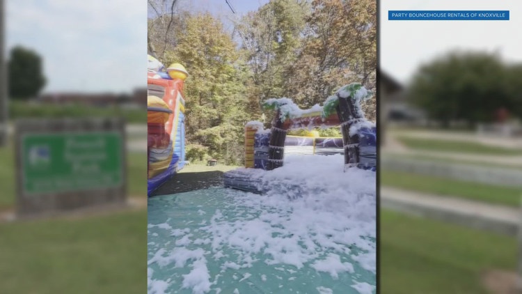 2 children taken to hospital after incident with bounce house filled with foam during Powell celebration