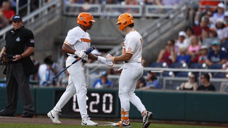 Tennessee tops Florida State in Game One of the College World Series, 12-11