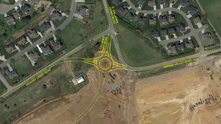 Crews start building new roundabout to fix traffic problems at intersection in Hardin Valley