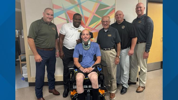 THP leaders visit wounded trooper as he recovers from July shooting in Atlanta rehabilitation center