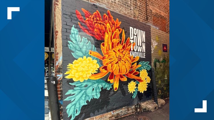 Dogwood Arts unveils new seasonal mural in downtown Knoxville to celebrate fall