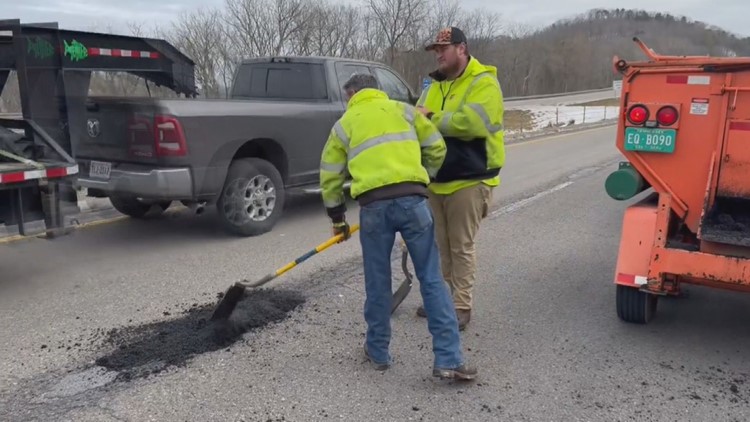 TDOT crews patching potholes after snowstorm hits East Tennessee TDOT crews patching potholes after snowstorm hits East Tennessee
