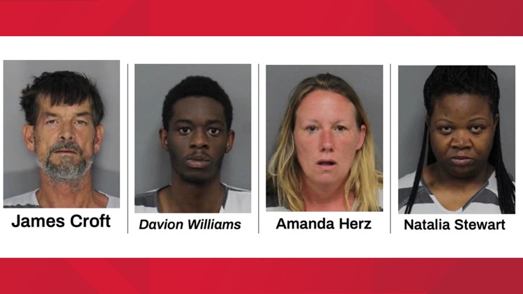 Four people arrested in Jefferson Co. after burglary call reveals drugs in car with young children