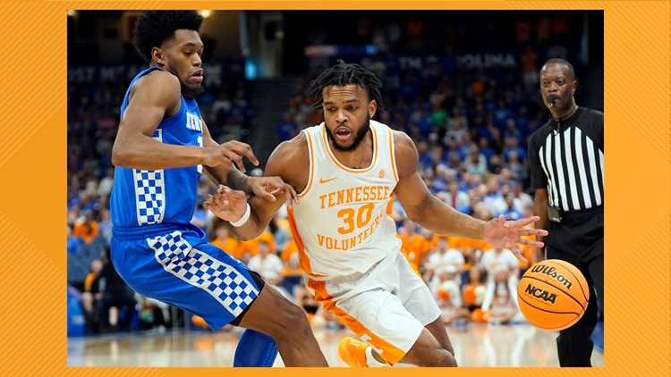 No. 9 Tennessee advances to the SEC Tournament title game, beats No. 5 Kentucky 69-62