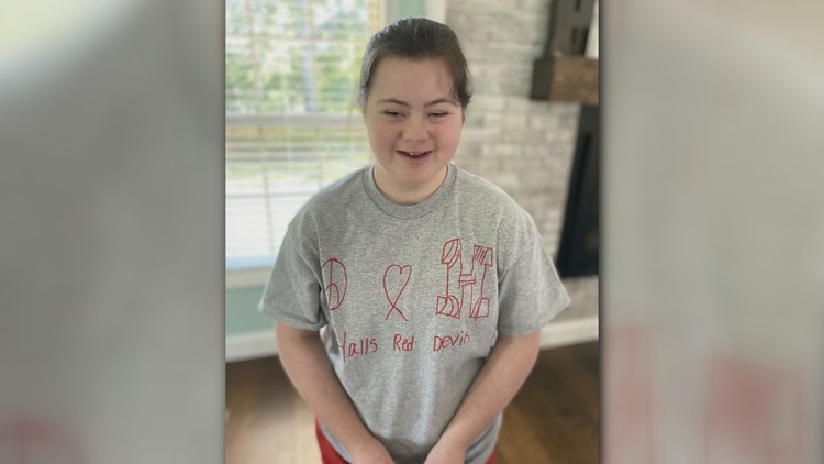 Halls High School student designs t-shirt to raise money for special events, homecoming