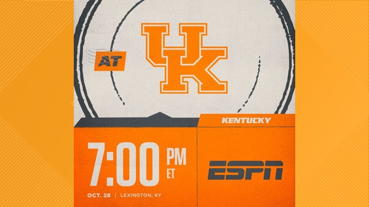 Kickoff time for Tennessee vs. Kentucky game announced