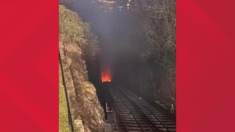 Incline Railway damaged in 10 acre Lookout Mountain fire