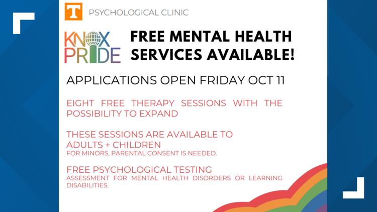 Knox Pride taking applications for free mental health care with UT Psychological Clinic