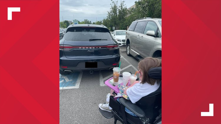 Knoxville woman asks drivers to be mindful when parking next to accessible spaces