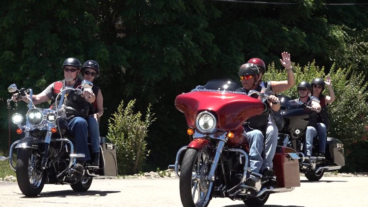 Motorcyclists pay tribute to Channon Christian and Chris Newsom in annual memorial ride Motorcyclists pay tribute to Channon Christian and Chris Newsom in annual memorial ride