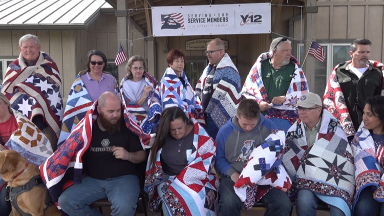 15 veterans and volunteers honored with Quilt of Valor during ceremony in Lenoir City