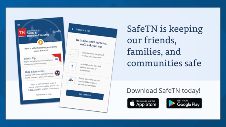 SafeTN app provides direct line to confidentially report suspicious, concerning activity within schools