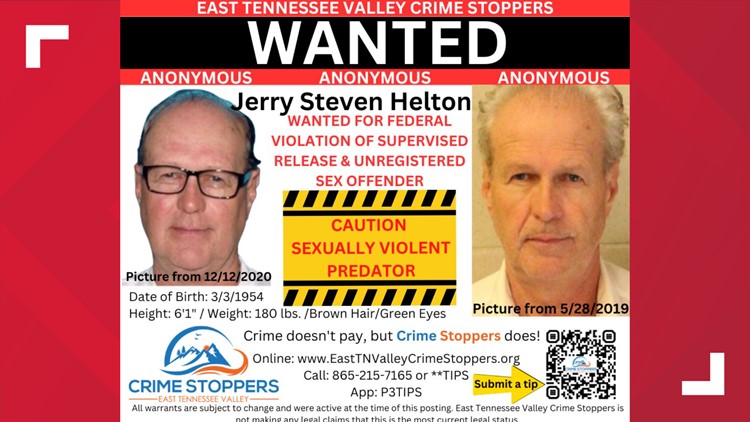 Knoxville police and US Marshals searching for man who violated supervised release