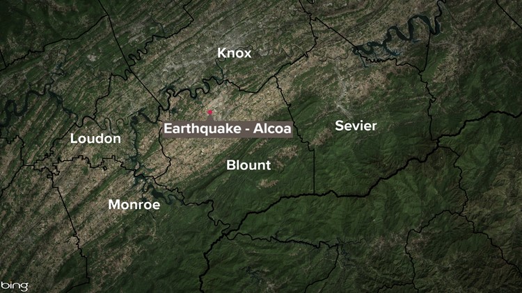 USGS: Small earthquake around Alcoa area early Sunday evening
