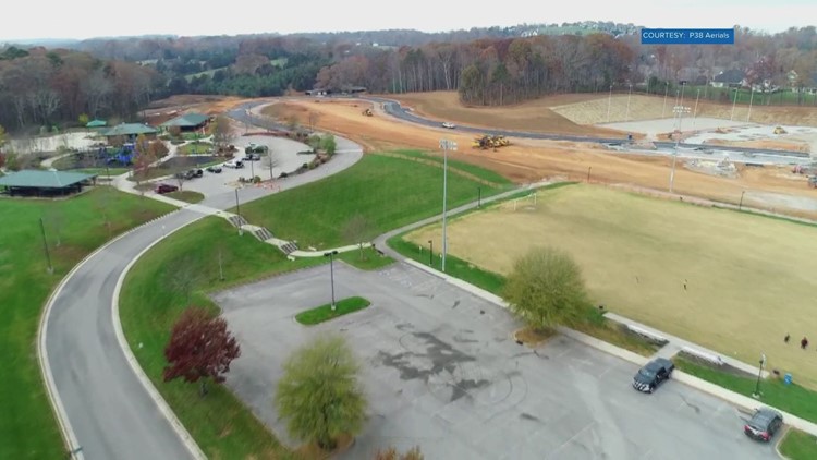 Watch: Aerial shots showing phase 3 of McFee Park construction in Farragut
