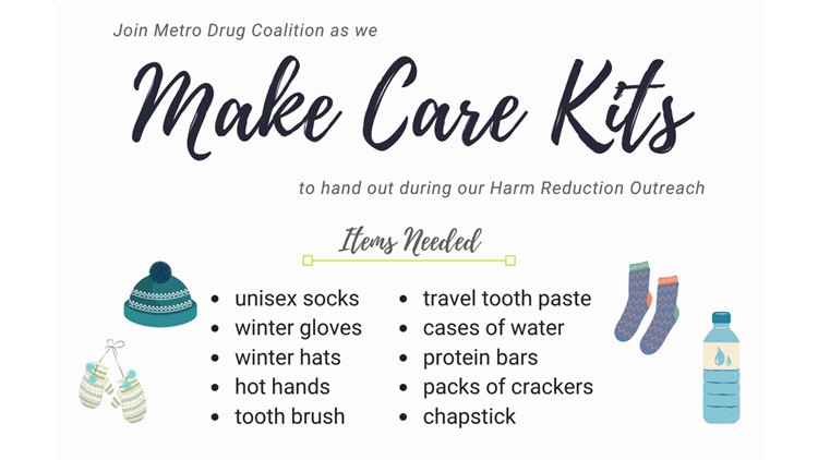 Metro Drug Coalition collecting donations for care kits to be handed out to people in need