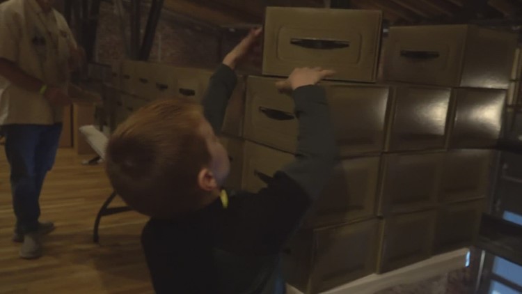 Nonprofit supporting children of military families holds box packing fundraiser for families of TN National Guard wing