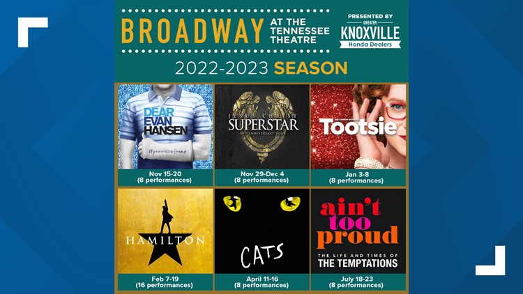 Hamilton, Tootsie and Cats: Tennessee Theatre announces Broadway lineup for next season