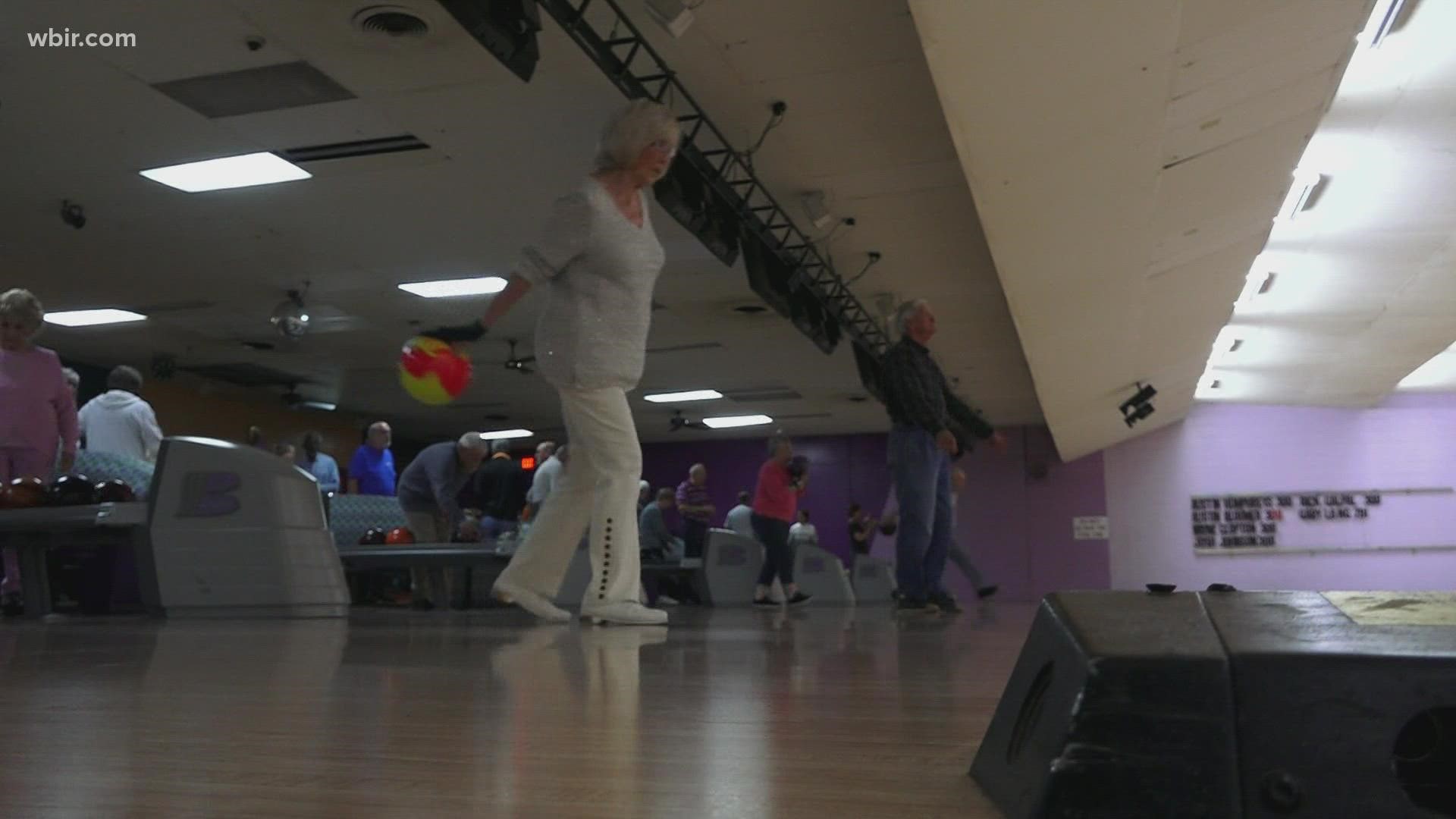 Meg Ruckman's favorite place to be is at the bowling alley. She and her league, the Spunk Seniors, appreciate the sport that's right up their alley.