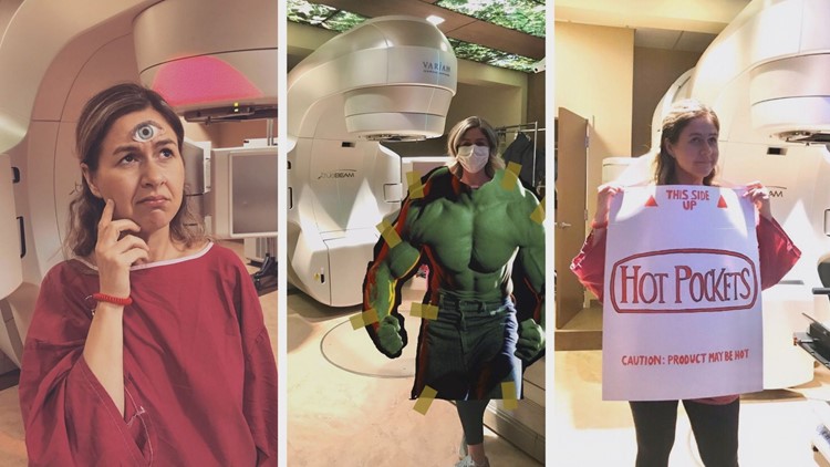 Knoxville breast cancer patient snaps silly pictures during treatments