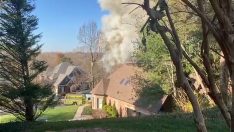 Crews respond to house fire in West Knoxville