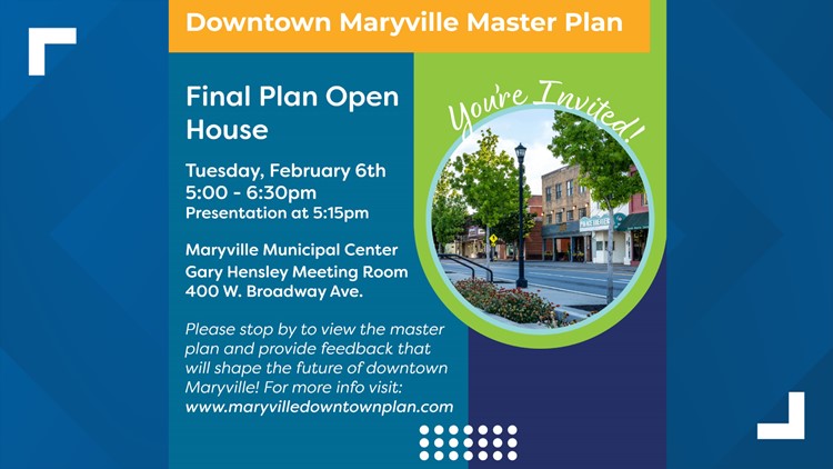 Be the first to hear about possible changes coming to downtown Maryville