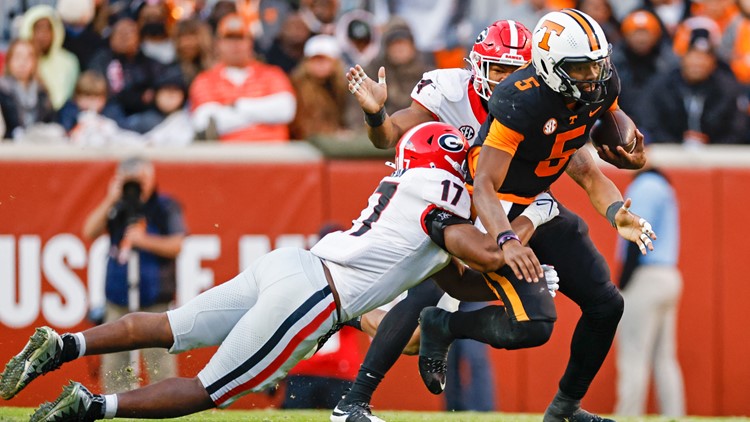 Tennessee falls to No. 1 Georgia, 41-17