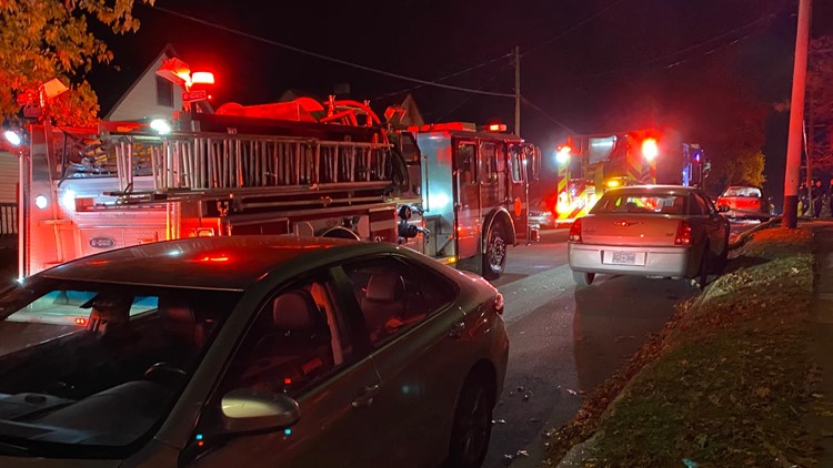 KFD crews respond after North Knoxville garage catches fire, one person sent to hospital with burns