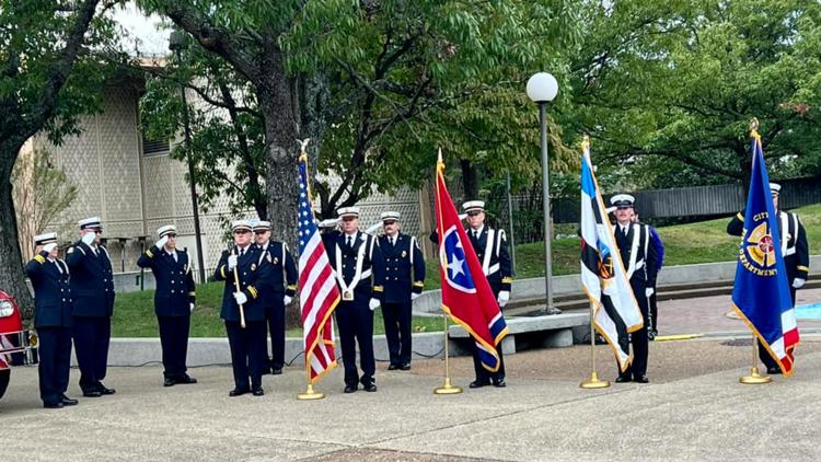 Knoxville Fire Department honors fallen firefighters during memorial Tuesday morning