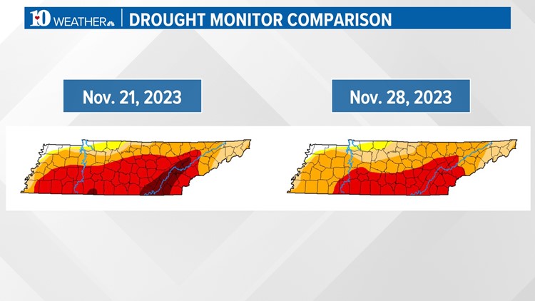 Recent rainfall helps drought conditions in East Tennessee Recent rainfall helps drought conditions in East Tennessee