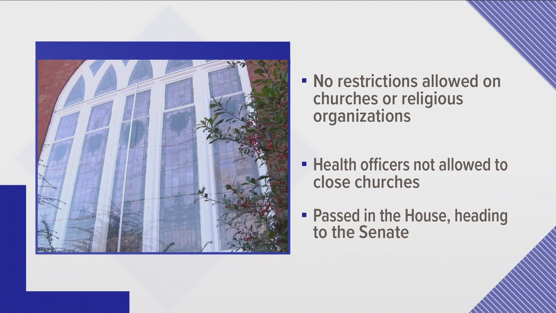The bill, HB 1137, would prohibit public officials from restricting religious gatherings and other religious activities during a state of emergency.
