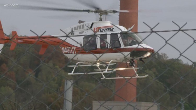 LIFESTAR helicopter responds to injury crash that closed I-40 East near Kodak