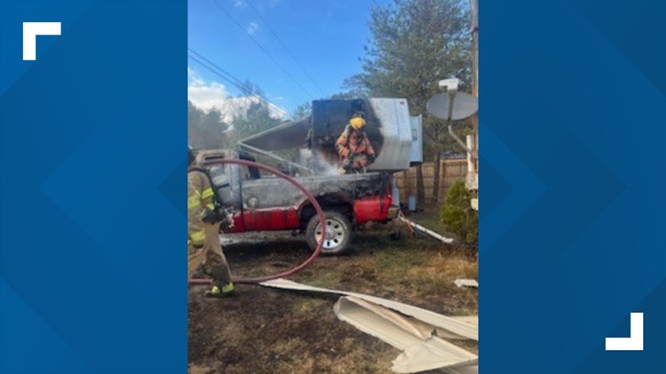 No injuries reported after vehicle-structure fire in Waldens Creek area