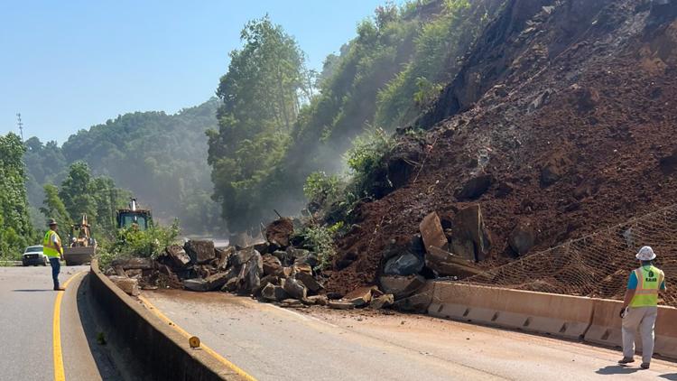 Northbound Alcoa Highway closed after blasting dumps debris across roadway