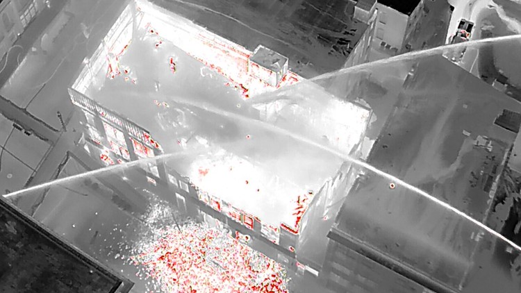 Drones helped contain fire at historic Parks-Belk Building in downtown Morristown