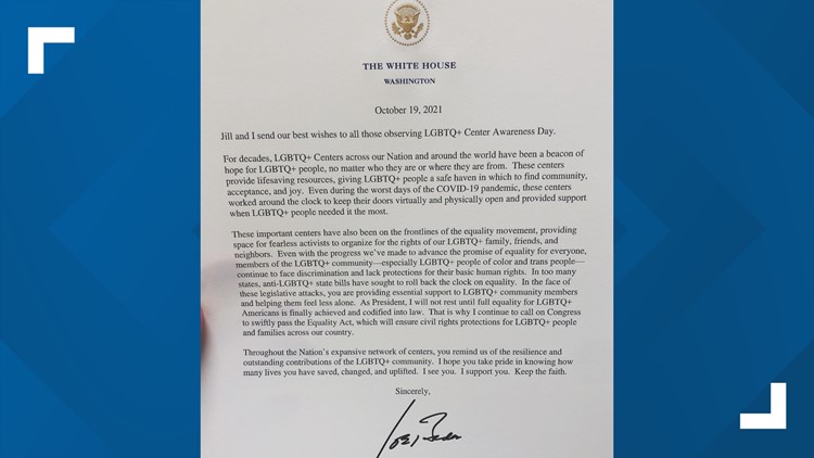 UT Pride Center receives letter from The White House celebrating LGBTQ+ Center Awareness Day