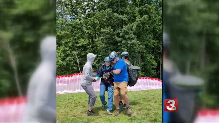 70-year-old cancer survivor paraglides from Whitwell mountain to support new library 70-year-old cancer survivor paraglides from Whitwell mountain to support new library